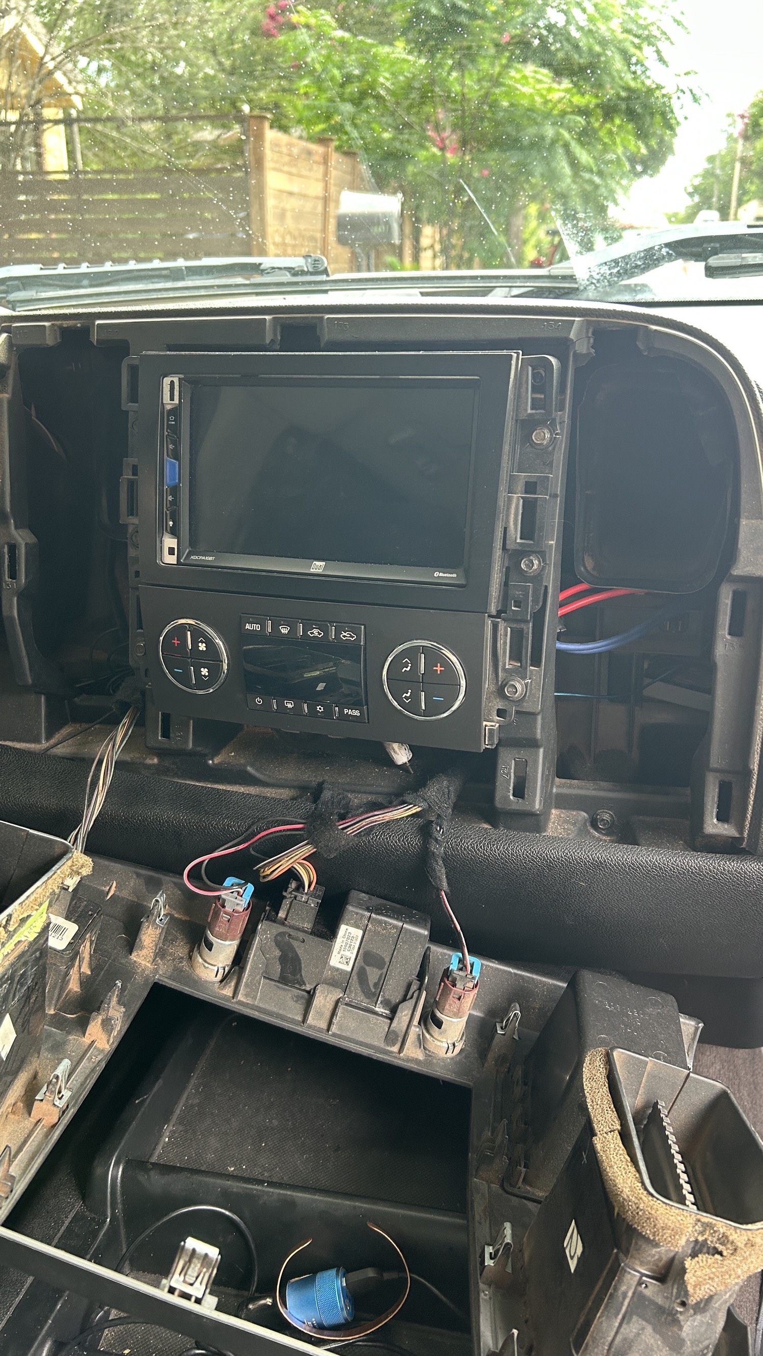 Aftermarket head unit and dash work